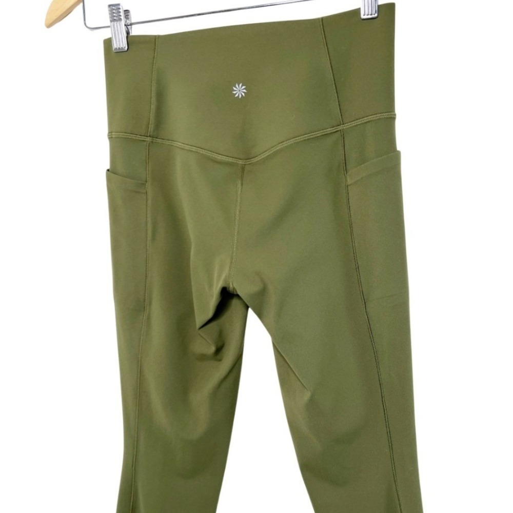 Athleta Salutation Stash Pocket II 7/8 Tight Olive Green High Rise Leggings S - Picture 5 of 8